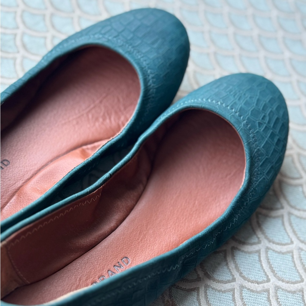Lucky Brand Emmie Ballet Flat Leather Teal Blue Women’s Size 8.5 - Picture 5 of 14